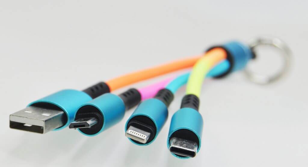 Type C, Lightning and Micro 3-in-1 USB data cables