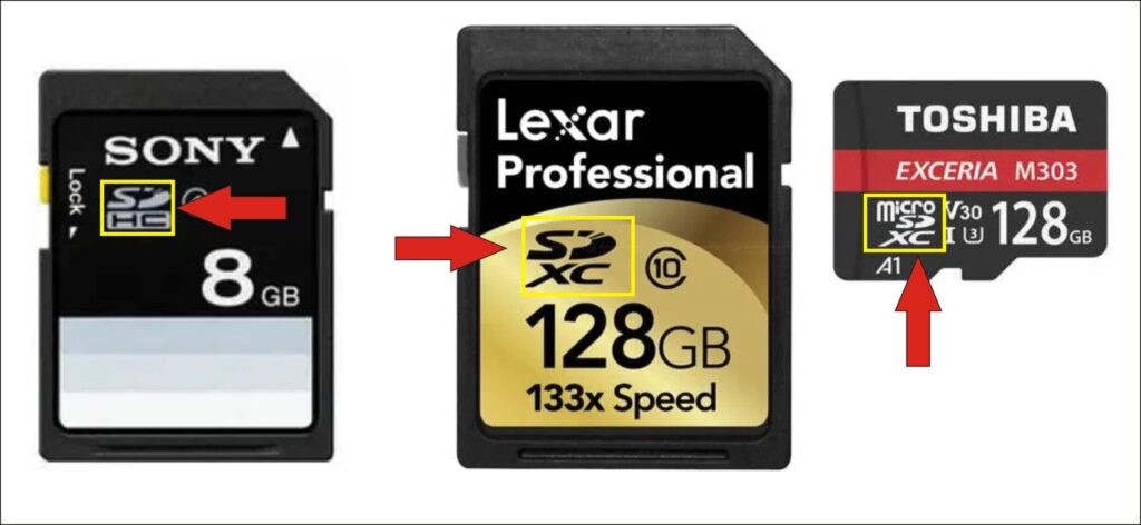 Micro SD TF Card HC XC symbol