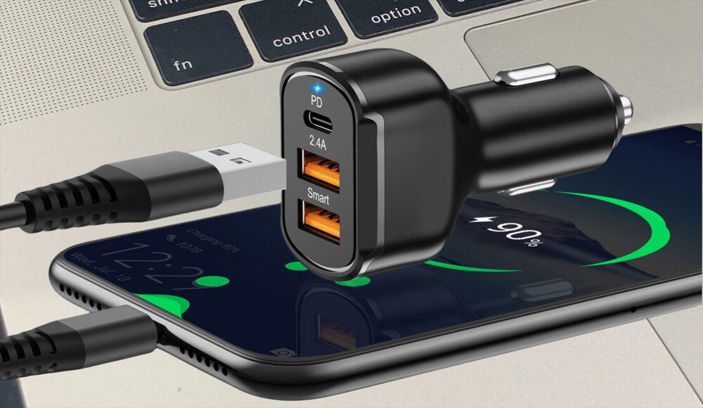 3 Ports USB Car Chargers Wholesale